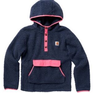 Carhartt Sherpa blue size 8 sweater, girls